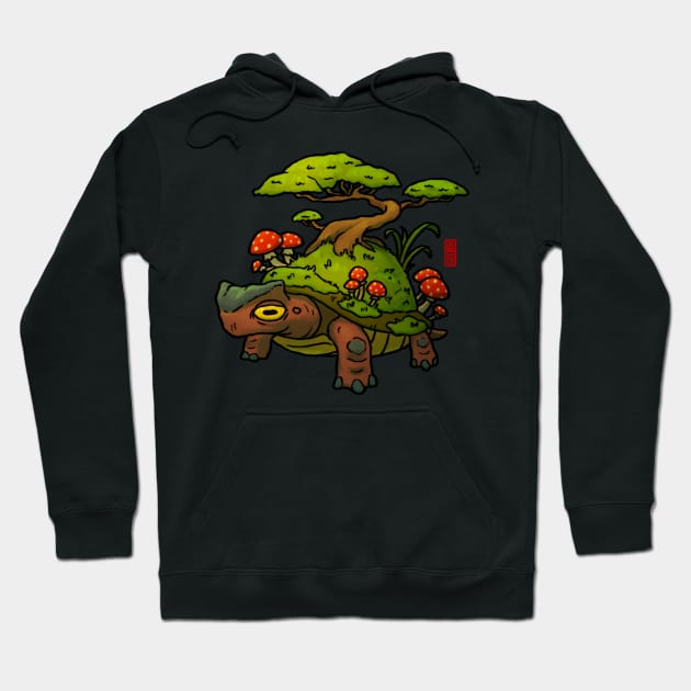 bonsai world turtle Hoodie by DingHuArt